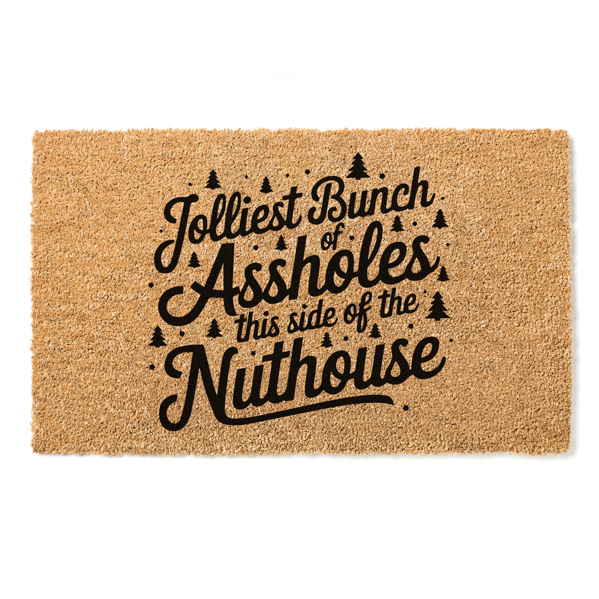 Jolliest Bunch Doormat , Funny Christmas Mat , Holiday Welcome Mat , Sarcastic Xmas Gift Idea , Jolliest Bunch of Doormat , Funny Xmas Welcome Mat , Christmas Humor Gift Mat , Jolliest Bunch Welcome Mat , Holiday Entry Mat , Funny Home Gift