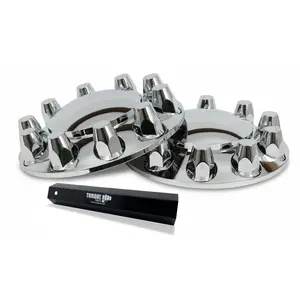 2 Pack of Front Axle Wheel Cover Hubcap 33mm for Semi Truck