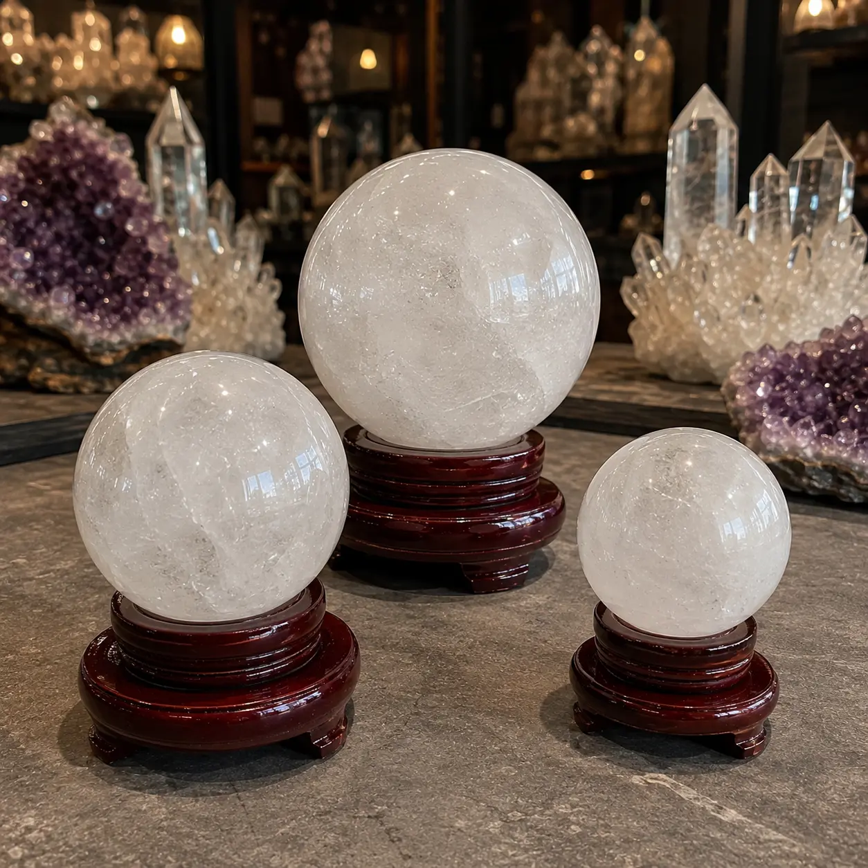 1pc Random Natural Snowflake White Quartz Sphere-Unique Home and Office Decorations, Distinctive Gifts for Family and Friends, Suitable for Christmas, Valentine's Day, and Back-to-school Season.Geological gifts, DIY,Mineral Specimen, Unique Home Decor
