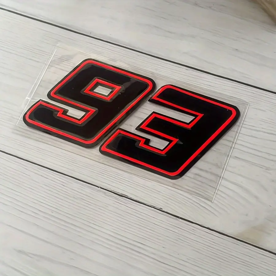 Motorcycle No. 93 Motorcycle Waterproof Reflective Sticker Is Suitable for All Kinds of Racing Universal Safety Warning Reflective Sticker Decoration for Friends and Family Fun Holiday Gifts Motorcycle Stickers Sticker Decals
