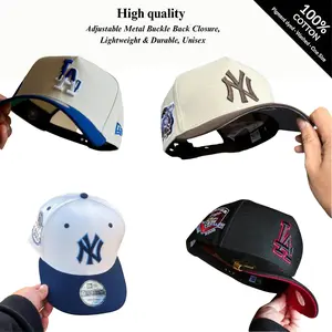 New Era MLB LA Dodgers Adjustable Curved Brim Cap, Structured A-Frame Design, Premium Cotton Fabric, Bold Raised Team Logo Embroidery, Unisex Streetwear Baseball Hat For Men Women, Urban Fashion Cap
