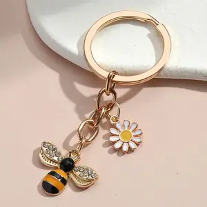 Flower & Bee Key Ring