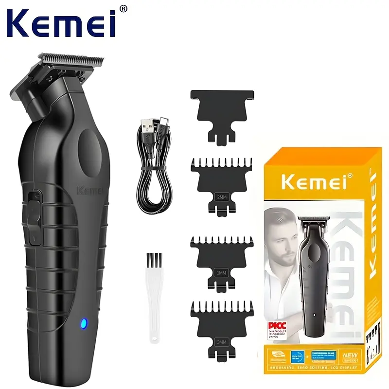 Komee Km-2299 Professional Cordless Hair Trimmer, Hair Clipper Trimmer, Barber Trimmer, 1200mah USB Rechargeable Electric Razor, Men's Gift, Home Use, High-Quality