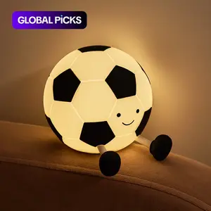 Football Night Light Lamp, Ambient Night Lamp, Soft Silicone Material, Dimmable, Tabletop Installation, Perfect Gift for Football Enthusiasts #GLOBAL PICKS