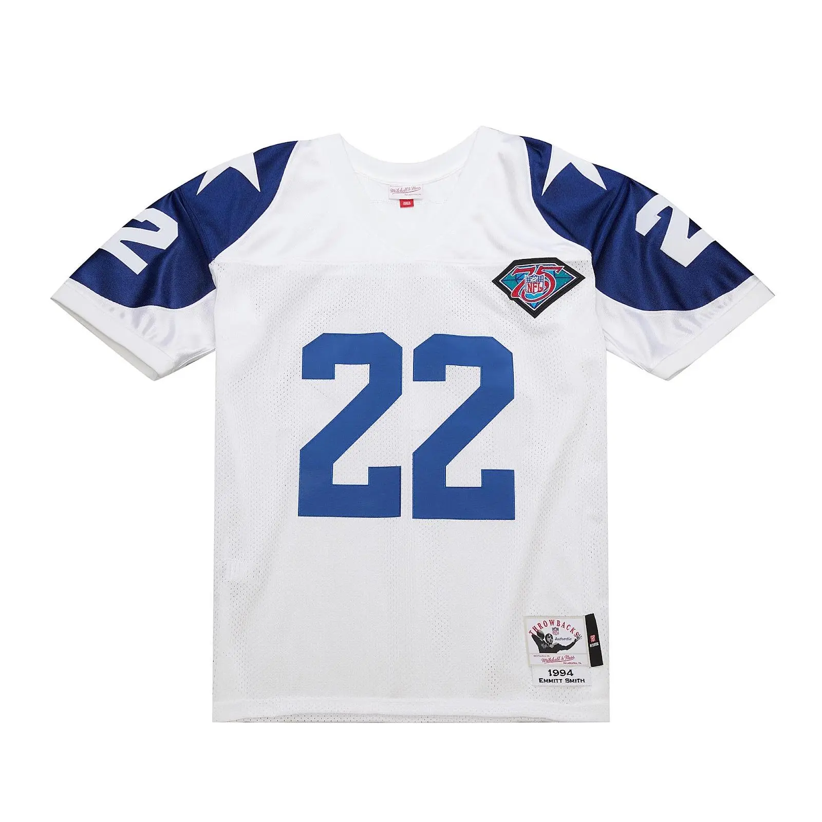 Emmitt Smith Dallas Cowboys 1994 White Authentic Alternate Jersey NFL Throwback Mitchell & Ness