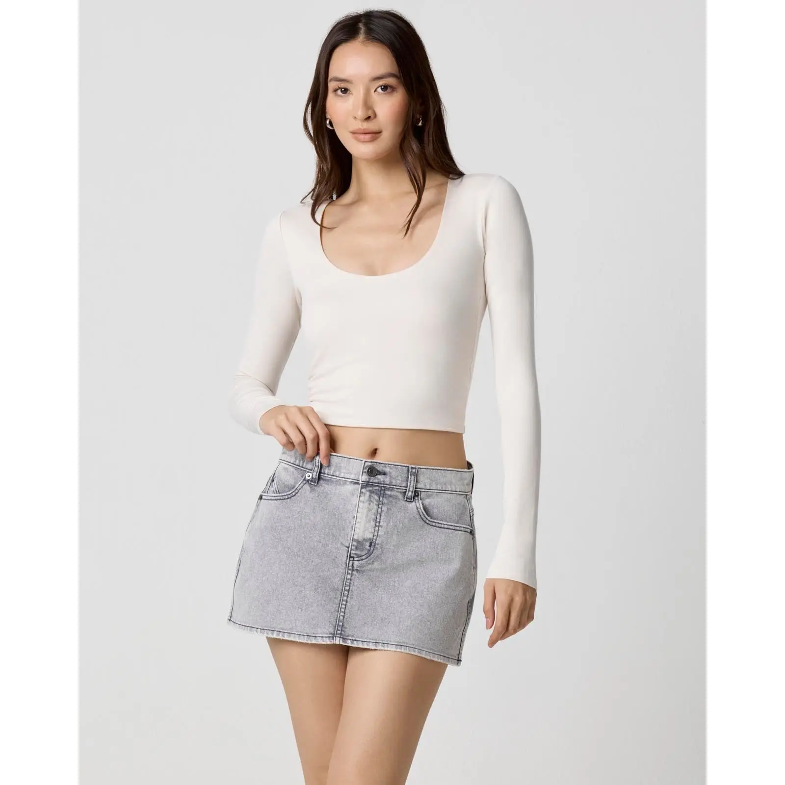 Power Mesh Plunge Long Sleeve Power Mesh Plunge Long Sleeve