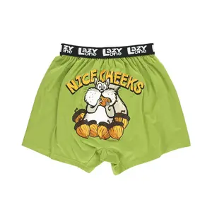 LazyOne | Nice Cheeks Green Men's Squirrel Funny Boxer - Funny Animal Boxers, Novelty Boxer Shorts, Humorous Underwear, Gag Gifts for Men