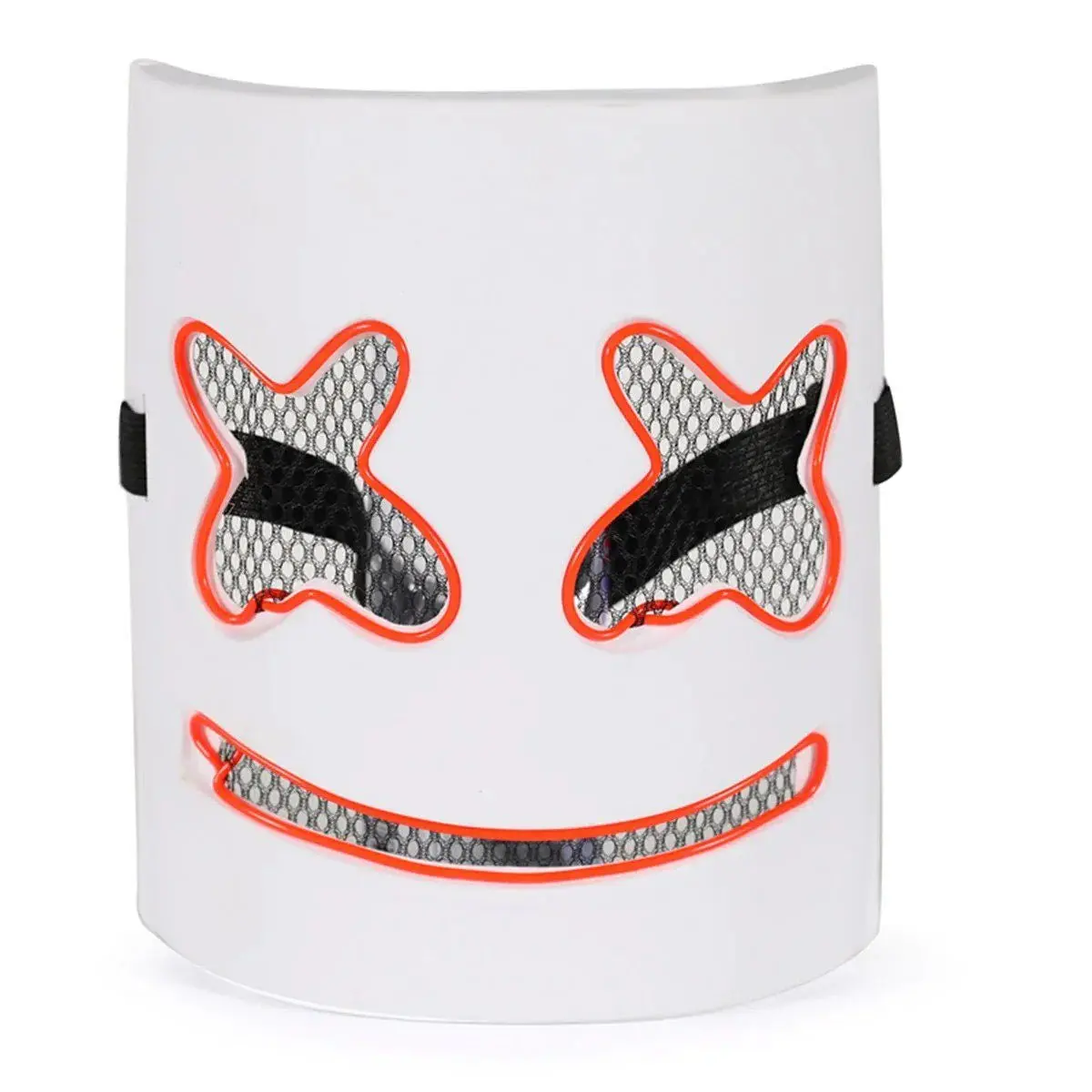 LED Light-Up Face Mask - Adjustable Strap, One Size, Lightweight Comfortable Fit - Halloween Party Accessory for Festive Occasions (Home & Party Supplies)