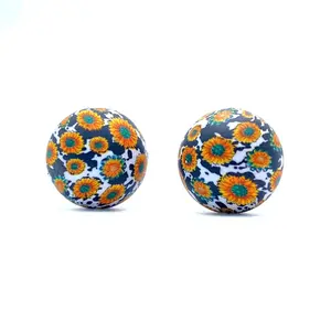 Sunflower in my Farm Printed Silicone Beads | Flower Bead Shop | DIY Craft Supplies