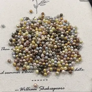 4mm Baroque Flat- round Faceted Glass Seed Beads - 10 Colors