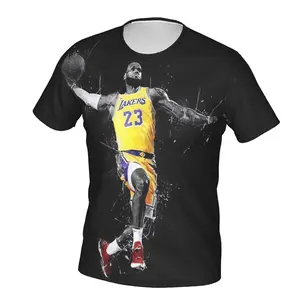 LeBron James Lakers #23 3D All-Print T-Shirt, Basketball Graphic T-Shirt, Men's and Women's Sports Streetwear Fan Gift