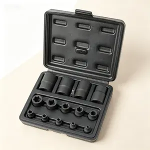 14pc Torx Plus Socket Set EP4-EP24 6 Point E-Torx Plus Sockets 1/4" 3/8" 1/2" Drive External Torx Socket Kit Reusable No Glue Needed EP10 EP12 EP14 EP16 EP18 EP20 EP22 EP8 EP7 EP6 EP5