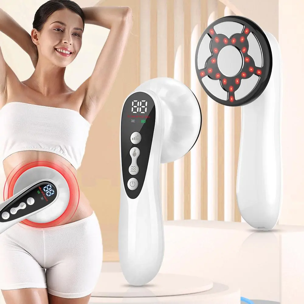 Rechargeable Steel Body Massager with Hot Compress, Vibration - 3 Modes, 10-Level Adjustable, 1200mAh, 15-Minute Automatic Timer for Belly, Hip Personal Care Massage Device, 15 Minutes Automatic Timer, Belly Massage, Auto Timer, Battery-Powered