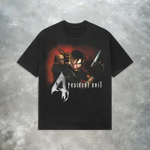 Resident Evil 4 Leon Kennedy T-Shirt  Retro Y2K Grunge Tee