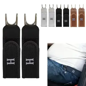 No Buckle Belts For Men Women, Metal Hook Tactical Elastic Belt, Adjustable Magic Tape No Buckle Edc Band, Suitable For Work And Daily Commuting