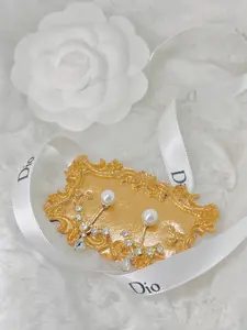 DD shining pearl artificial earrings custom