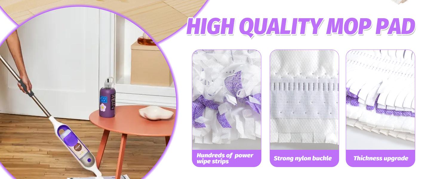 Disposable Power Mop Pads Refills for Swiffer PowerMop,Multi-Surface Mopping Pad Refills for Floor Cleaning (White & Purple, 10 Pack) Disposable Power Mop Pads Refills for Swiffer PowerMop,Multi-Surface Mopping Pad Refills for Floor Cleaning (White & Purple, 10 Pack)