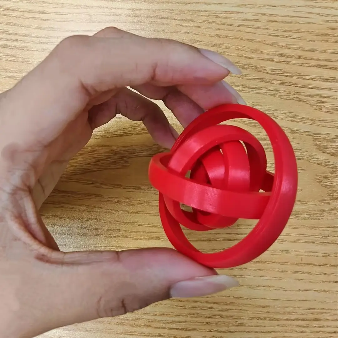Multicolor 3D Printed Gyroscopic Rotating Fidget, Smooth Spin Stress Relief Finger Toy, Portable Anxiety Relief Accessory For Adults, Unique Thoughtful Holiday Gift For Valentine’s Day Christmas Daily Office Use