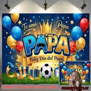 Happy Father’s Day Balloon Backdrop Dad Celebration Backdrop Gift Theme Background Cloth Father Tapestry Wall Hanging Photography Background Polyester Fiber Home Room Garden Party Event Studio Decor Prop Wall Art