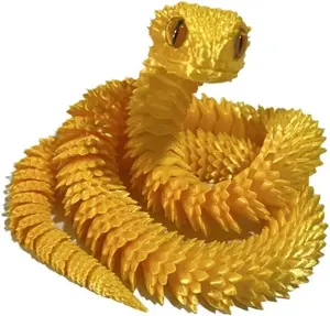 30 Inch 3D Printed Snake – Movable Articulated Snake, Ideal Educational 3D Printed Animal Toy. Must-Have Gift for Kids & Collectors, Decor for Home, Office & Executive Desks