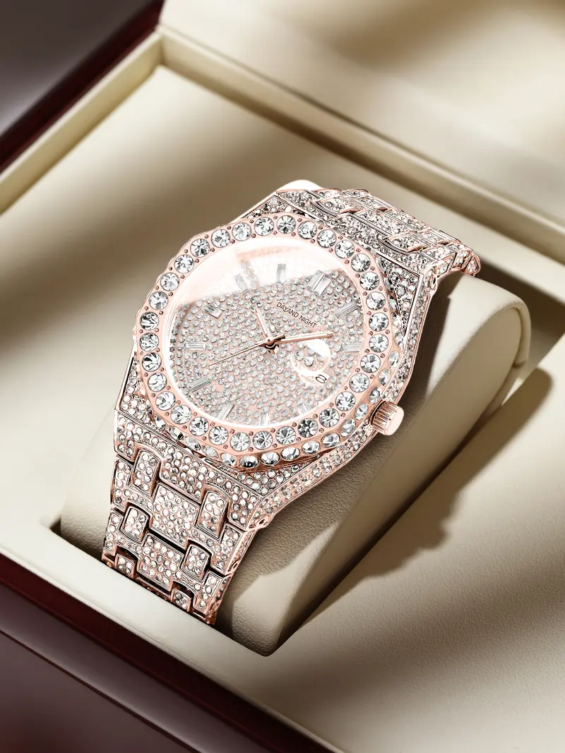 Steve Madden Rose Gold Rhinestone Roman Numeral Watch NEW Steve Madden Rose Gold Crystal Detail Women main image 2