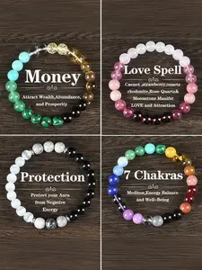 Bohemian Beaded Bracelets Set, Natural Crystal & Malachite Jewelry, Elegant Party Accessories, Couple Gift Idea, High Quality Bracelet