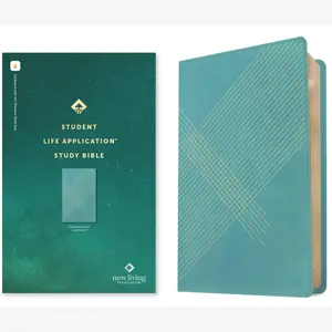 NLT Student Life Application Study Bible, Filament Enabled (LeatherLike, Teal Blue Striped, Red Letter)