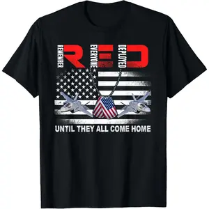 Casual Cotton shortsleeve tees  RED Friday Military Shirts Air Force USAF US Flag Veteran T-Shirt