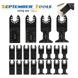 20Pcs Oscillating Tool Blades Set - MultiTool Saw Blades for Wood/Metal Cutting woodcutting blades