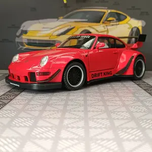 1:22 Scale Replica Porsche RWB993 Alloy Car Model, Openable Doors, Simulated Sound and Light Functions, Fine Workmanship