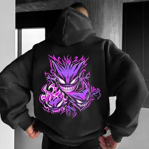Black Gengar Demon Slayder Hoodie, Aesthetic Gengar Sweatshirt For Mens Fashion Hoodies Pullover Athletic Daily Hoody Hooded Gift