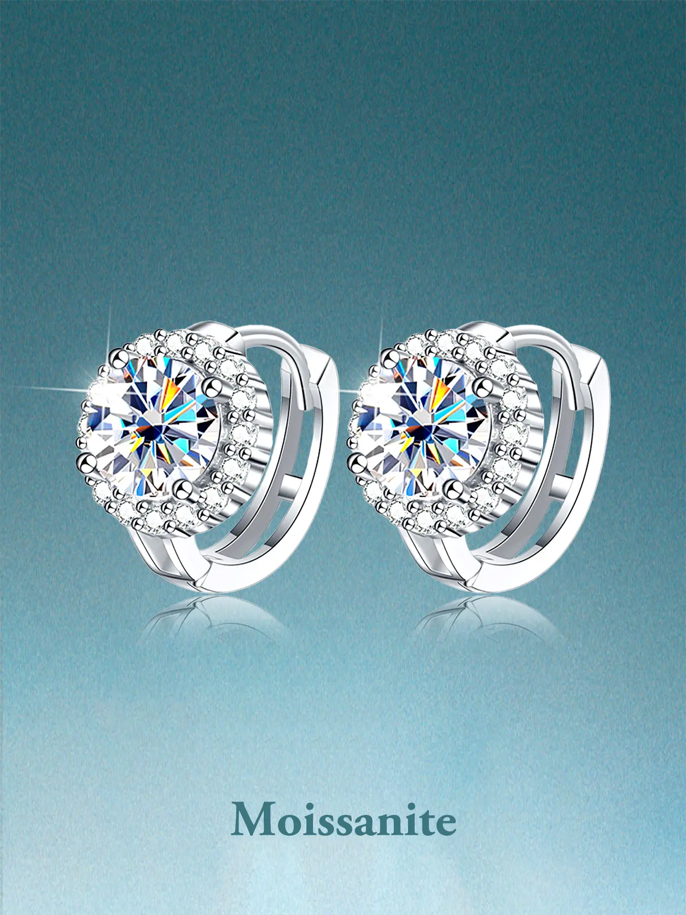 Elegant Moissanite Earrings for Women, Fashionable Earrings, Good Earrings, S925 Silver Color, Sparkling Party Jewelry, All-Season Fashion, Ideal Gift for Birthdays & Anniversaries, High Quality Earrings