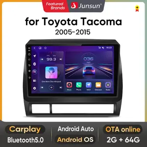 Junsun Car Radio Stereo for Toyota Tacoma 2005-2015 Android 13 9 inch touchscreen multimedia video player Wireless Carplay Auto GPS navigation