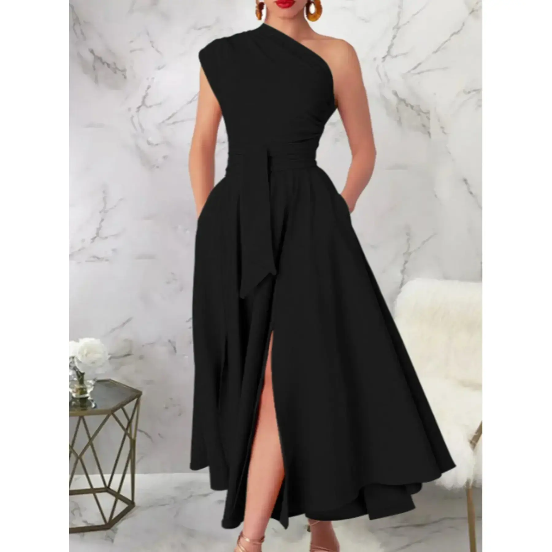 brown lioness tie dress - TikTok Shop