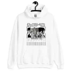 Men's Classic Chainsaw Man Graphic Hoodie - Denji, Makima, Pochita, Power, Hayakawa Prints, Kangaroo Pocket Fabric, Unisex Tops Sweatshirt, S-5XL