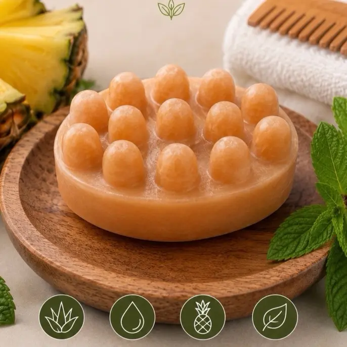 Pineapple-Peppermint Shampoo Bar