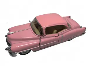 KINSMART 1953 Cadillac Series 62 Coupe 1:43 Scale Diecast Model with Pull Back Action & Openable Doors Pink Die Cast Metal Collectible Car