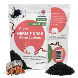 Snout and Shell Organic Pet Hermit Crab Worm Castings 85 Grams