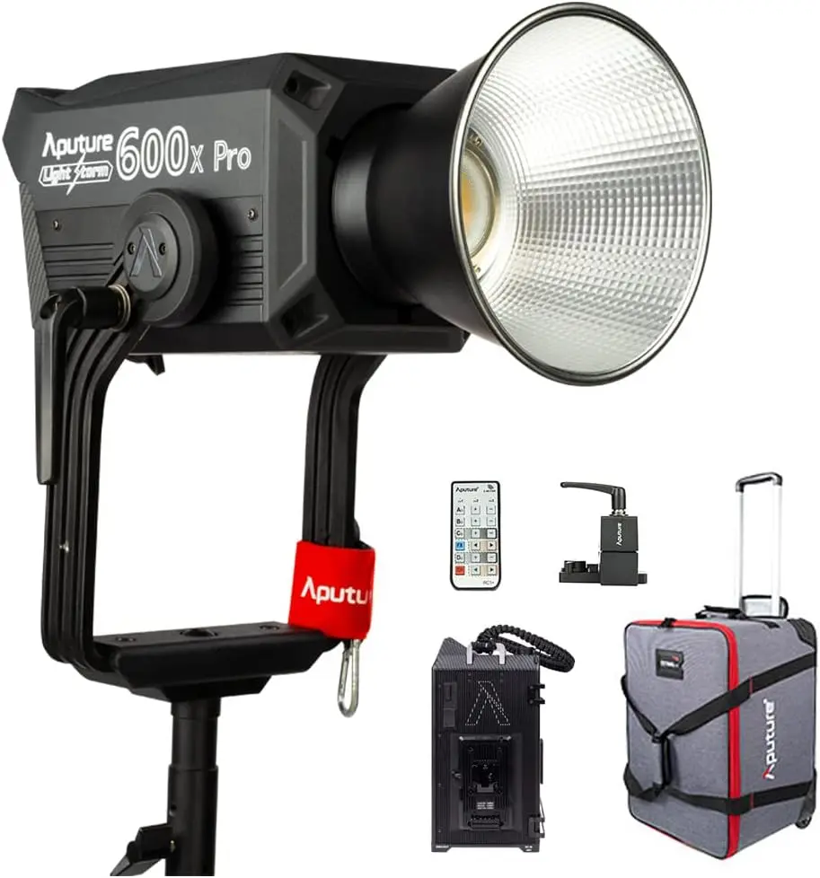 Aputure LS 600x Pro 600W Bi-color LED Video Light, CCT 2700K~6500K, CRI&TLCI ≥96,App Control 9 Lighting FX V-mount for Video Recording Photography
