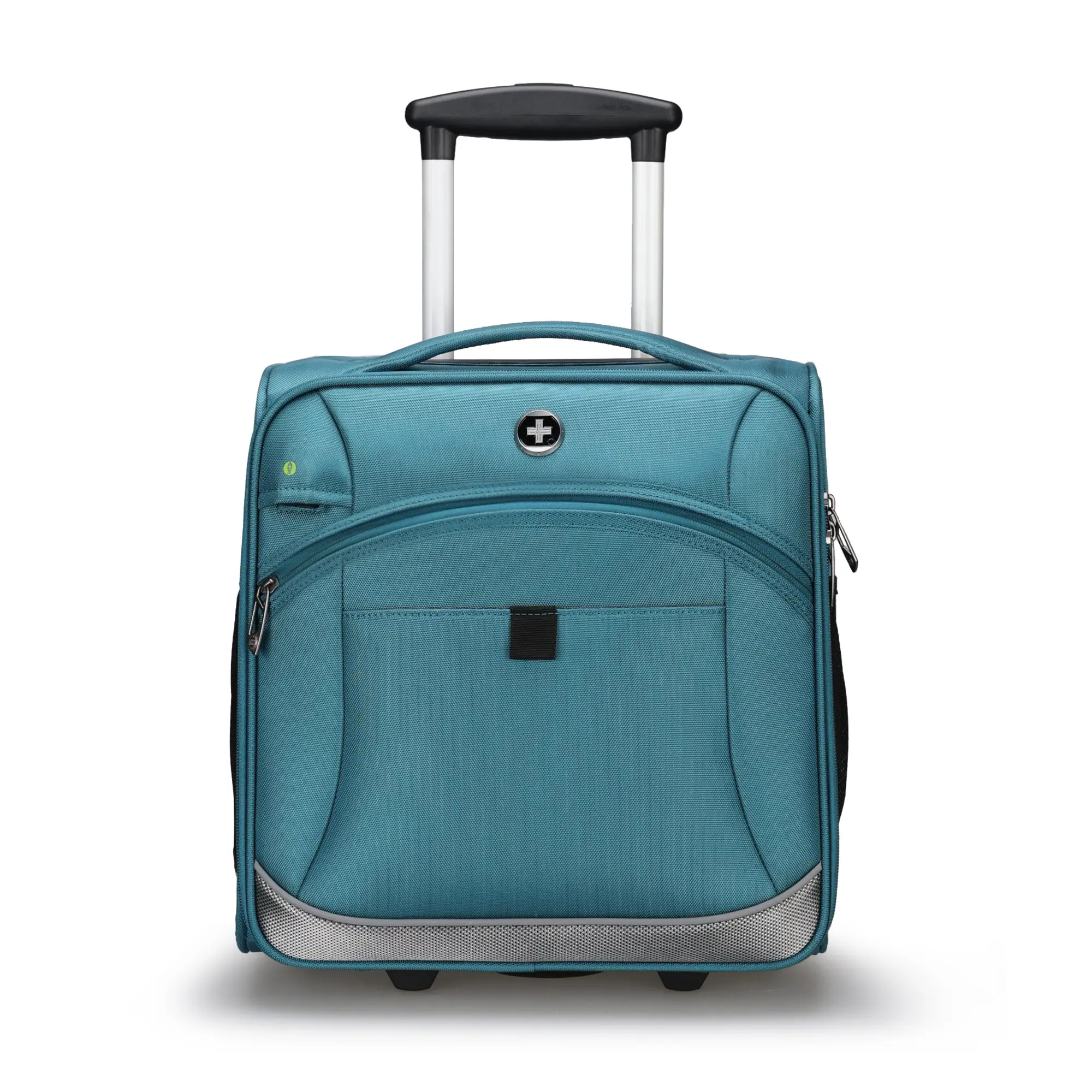Swissdigital SD-4000T Basel 14” Teal Blue Underseat Luggage with USB Port