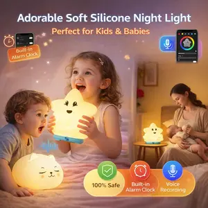 Cute Bluetooth Night Light with App Control - Stepless Dimming, Timer, Colorful Light, Bluetooth Music, Ideal for Sleep & Gift Giving, Perfect for Kids and Bedrooms