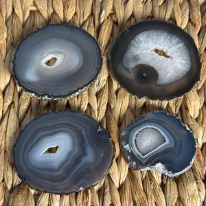 Set (4) agate slices