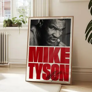 Mike Tyson Poster,  Boxing Poster, Vintage Sport Poster, Vintage Boxing Wall Art ( Unframed - Print Only )