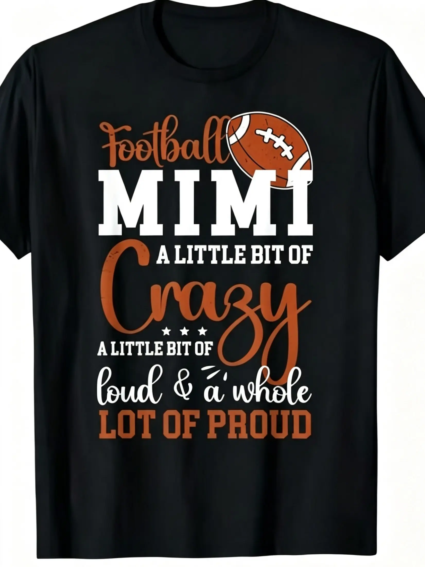 Football Mimi Proud Mimi Of A Football Player T-ShirtSame style for men and women 2025 summer short-sleeved printed T-shirt pure cotton Short Sleeve Top, Football Tshirt, #SohoChic