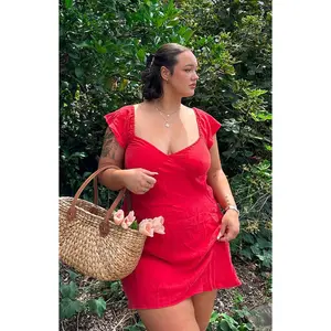 Waves Red Mini Dress