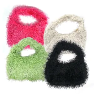 Katy Shaggy Y2K Bag – Furry Fringe Tote That Holds It All