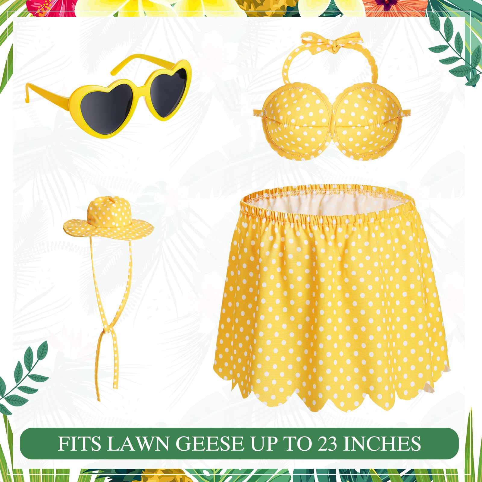 Easter Bunny Porch Goose Outfit for 23 inch Plastic Cement Goose, Easter Egg Porch Goose Costume Lawn Goose Clothes