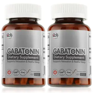 【2 Bottles】GABATONIN 500mg Capsules for Adults - Sugar-Free, Plant-Based, Maximum Strength Supplement with Melatonin, GABA & Botanical Blend - Non-Habit Forming, Vegan, GMO-Free Ultra-Potent Natural Wellness & Anxiety Remedy