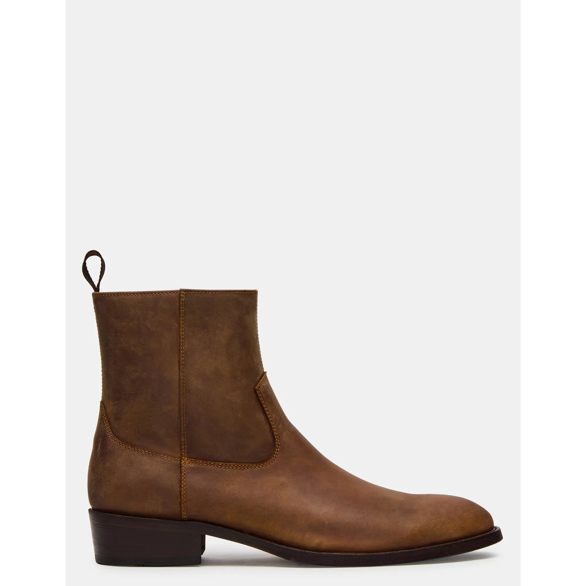 Steve Madden Tan Leather Ankle Boots DOWNTOWN Brown Leather Women main image 2