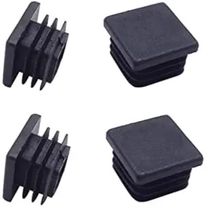 1 Inch (25 mm) Square Plastic Plugs Tubing End Caps for Square Tubing Post (4 Pack)